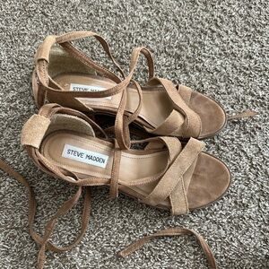 Steve Madden Brown Strappy Sandals